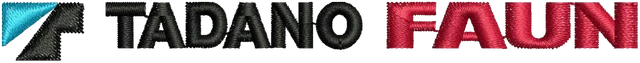 Ricamo Logo Tadano Faun 2 su tessuto