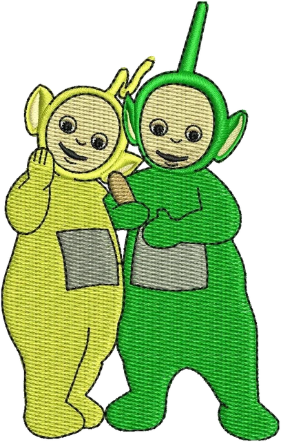 Teletubbies Cartoon 7 Embroidery Design embroidery design shown stitched on fabric