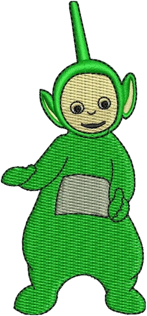 Teletubbies Cartoon 8 Embroidery Design embroidery design shown stitched on fabric