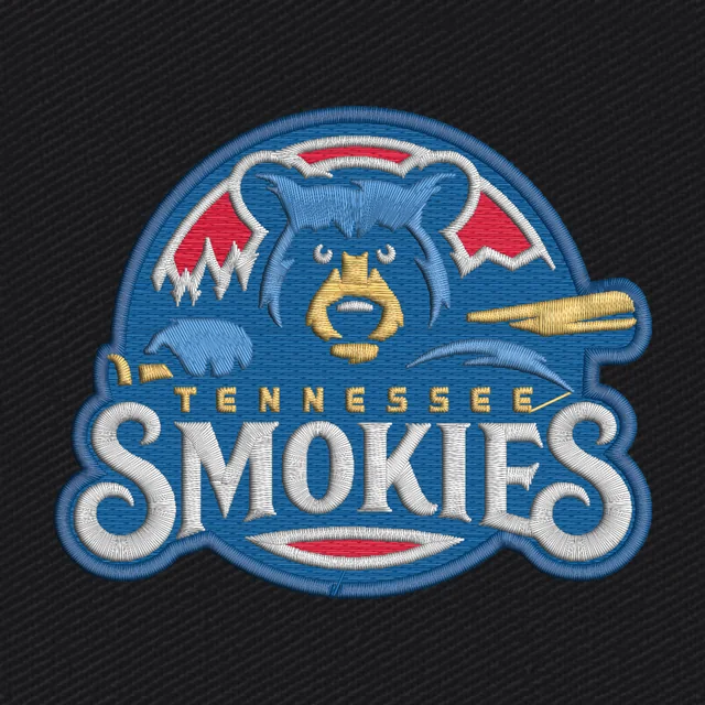 Tennessee Smokies Bär und Schläger Abzeichen Stickdatei