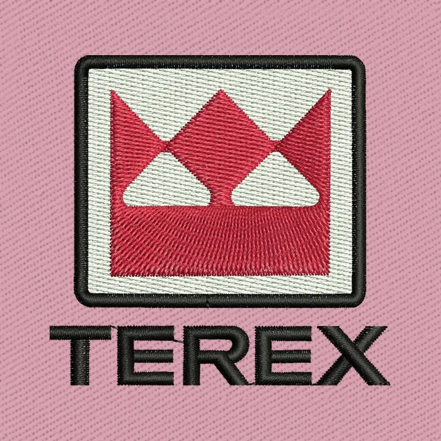 Terex Red Mountain Square Logo Embroidery Design
