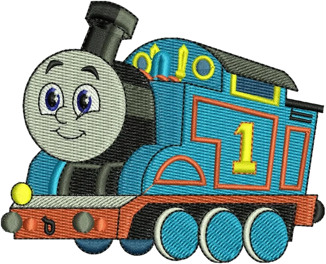 Motif de broderie Thomas and Friends de dessin animé 4 brodé sur tissu