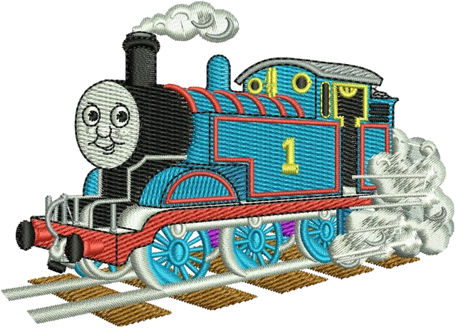 Ricamo Scena treno a vapore Thomas & Friends 5 su tessuto