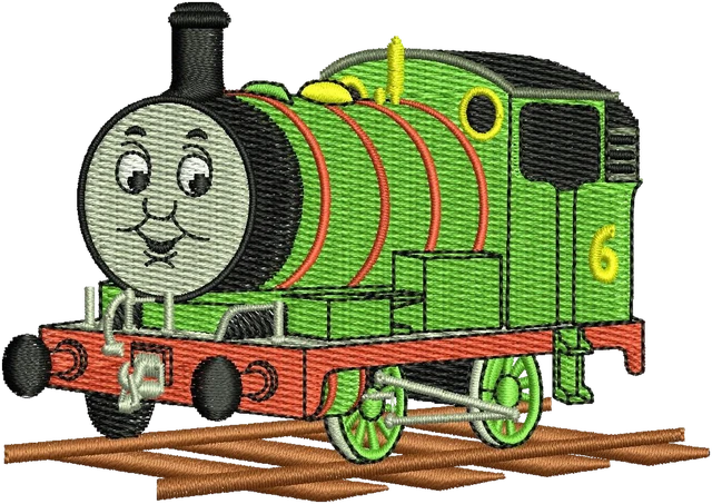 Motif de broderie Thomas and Friends de dessin animé 6 brodé sur tissu