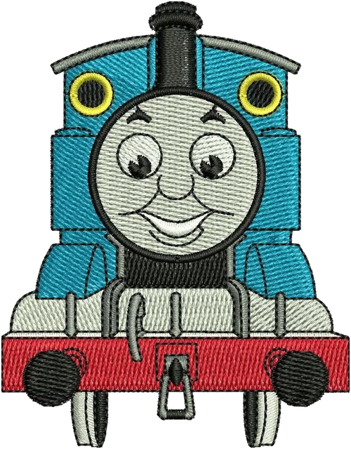 Stickdatei Thomas and Friends Logo 1 Stickdatei auf Stoff gestickt