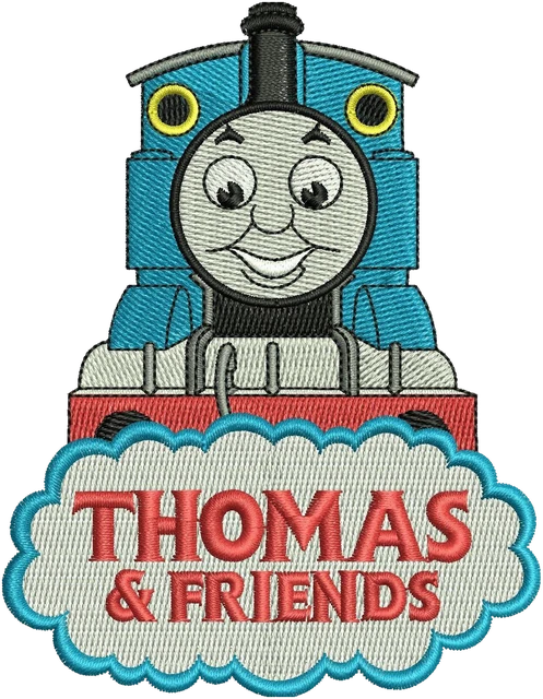 Ricamo Logo Thomas and Friends 2 su tessuto