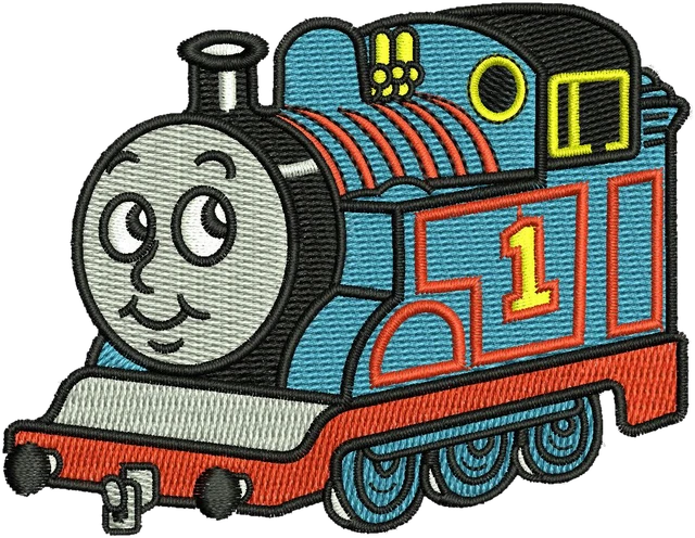 Diseño de bordado Thomas and Friends logotipo 3 sobre tela