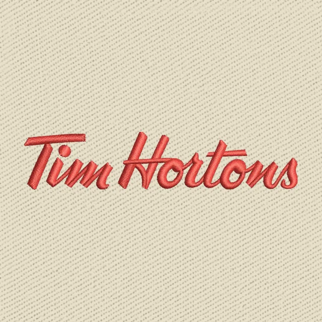 Tim Hortons Logo Embroidery Design