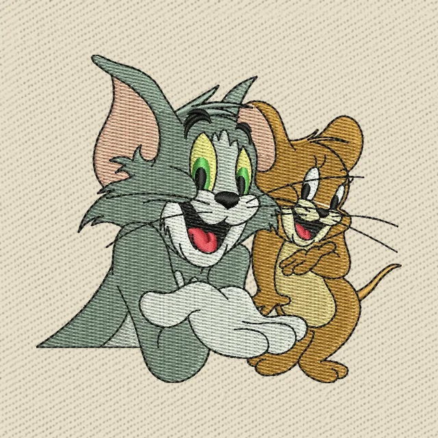 Tom and Jerry Smiling Together Portrait