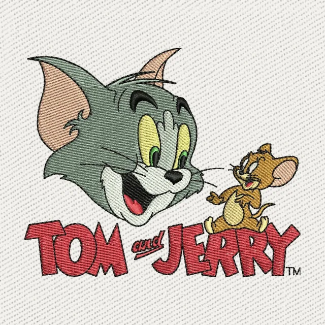 Tom and Jerry Cartoon 3 Embroidery Design
