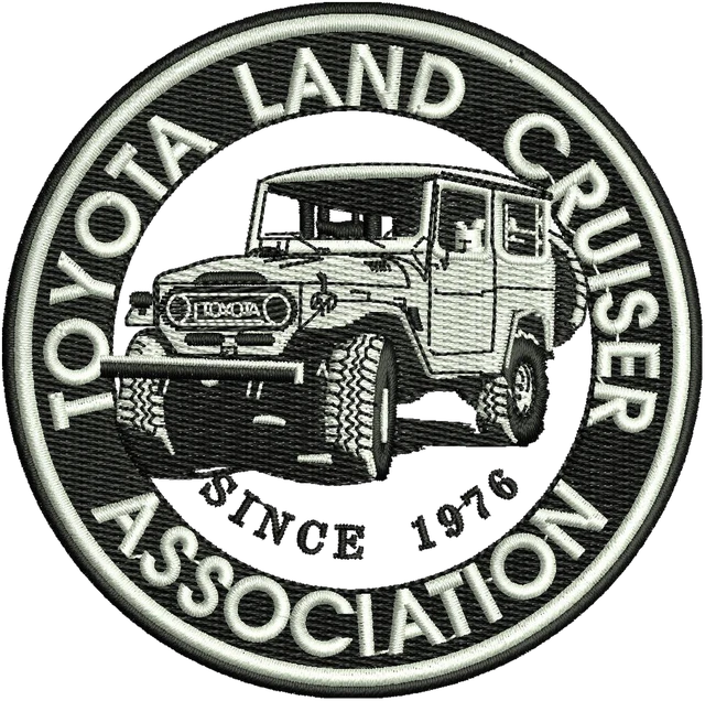 Ricamo Logo Toyota Land Cruiser Association su tessuto