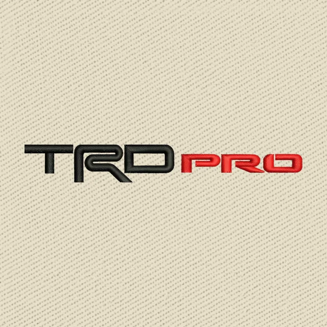 Toyota TRD Pro Logo Stickdatei