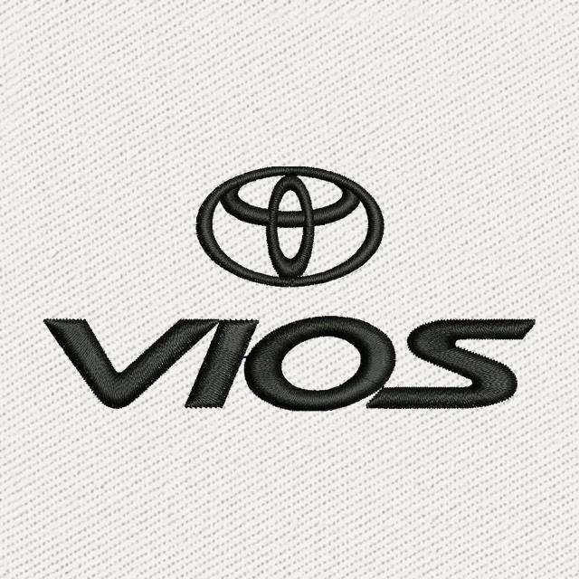 Toyota Vios Emblem and Wordmark Embroidery Design