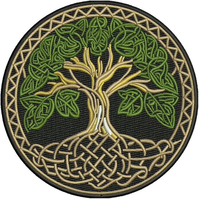 Tree of Life Embroidery Design embroidery design shown stitched on fabric