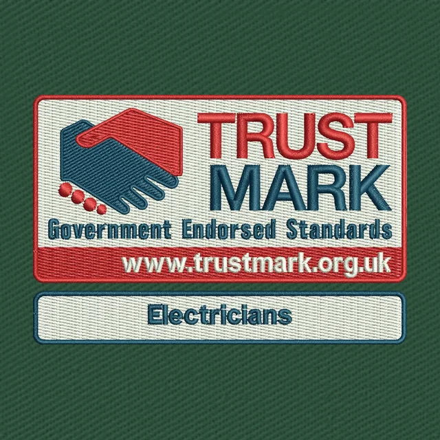 TrustMark Electricians Endorsed Badge Embroidery Design
