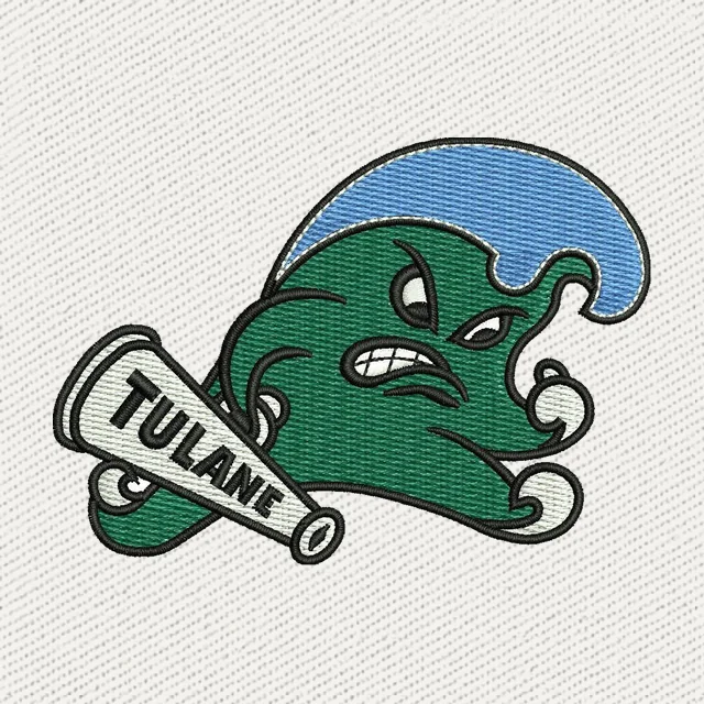 Tulane Green Wave Football Team Logo Stickdatei