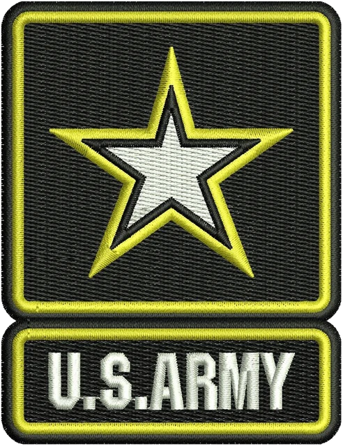 Stickdatei United States Army Logo Stickdatei auf Stoff gestickt