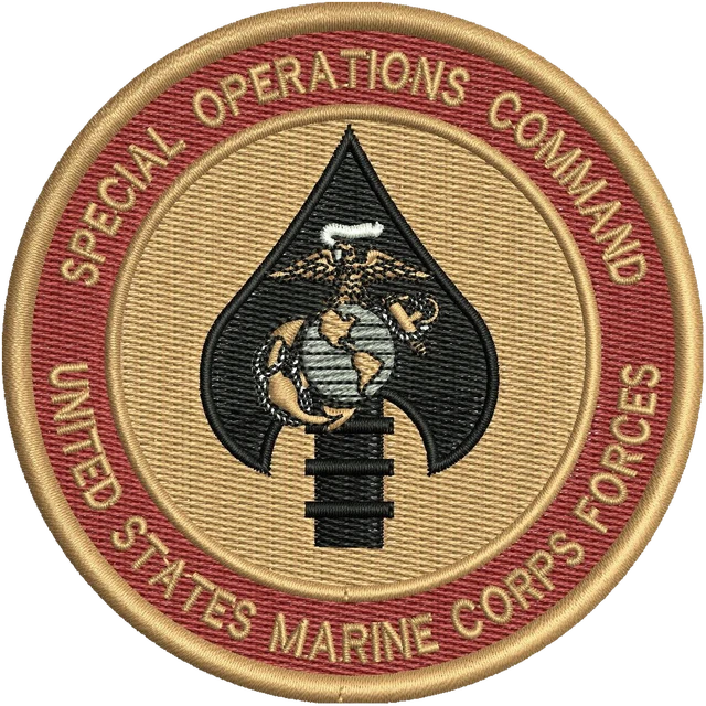 Diseño de bordado United States Marine Forces Special Operations Command logotipo sobre tela