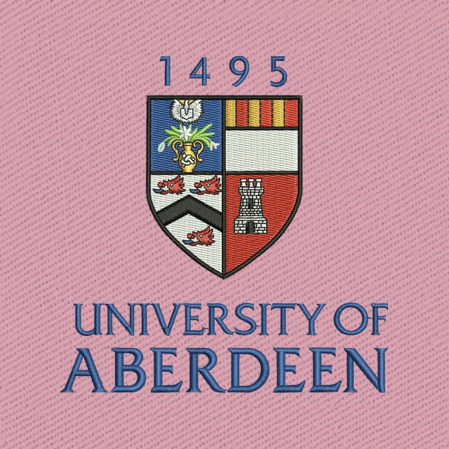 Disegno da ricamo stemma University of Aberdeen 1495