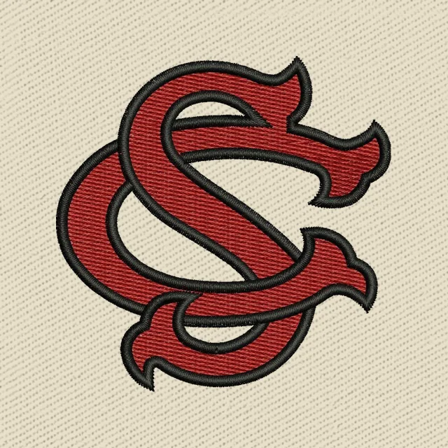 University of South Carolina Baseball Logo Embroidery Design