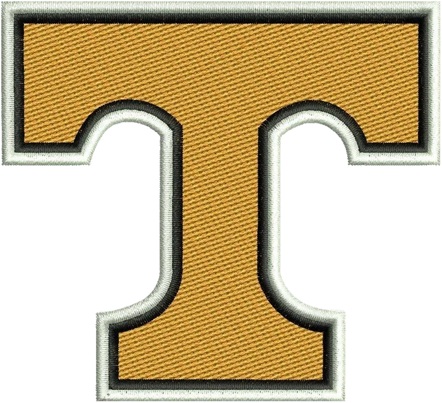 Diseño de bordado University of Tennessee logotipo sobre tela