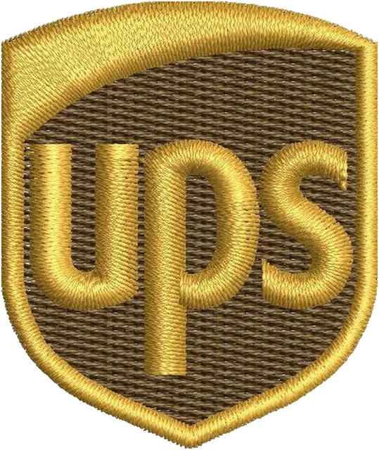 Diseño de bordado UPS logotipo N sobre tela
