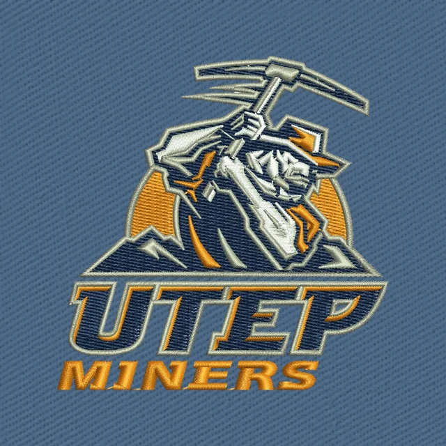 UTEP Miners Maskottchen mit Spitzhacke