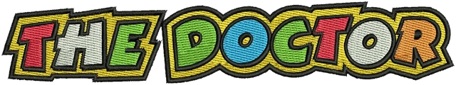 Ricamo Nuovo logo Valentino Rossi 2012 Doctor 2 2 su tessuto