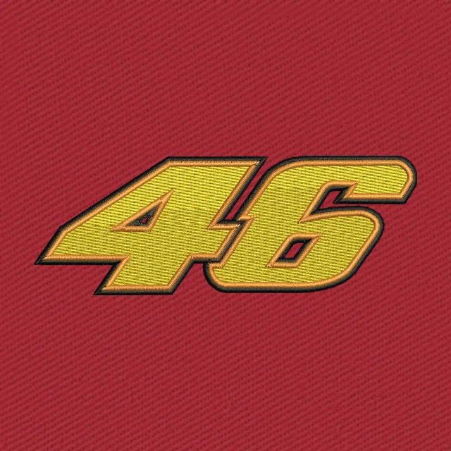Valentino Rossi Race Number 46 Logo Stickdatei