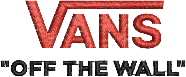 Ricamo Logo Vans 2 su tessuto