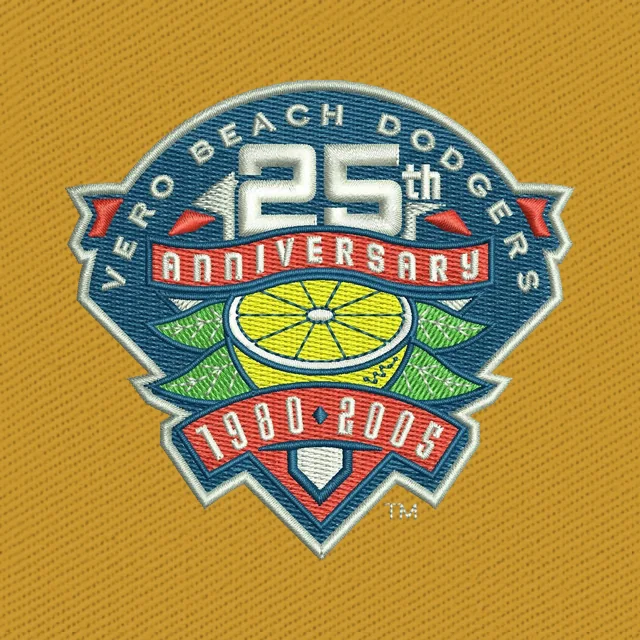 Vero Beach Dodgers 25 Jahre Jubiläum Stickdatei