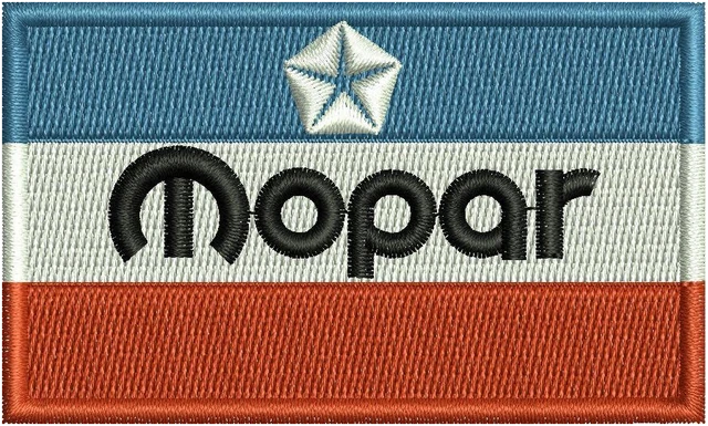 Motif de broderie Logo Mopar vintage brodé sur tissu