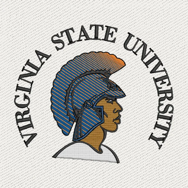 Virginia State University Trojaner-Porträt Stickdatei
