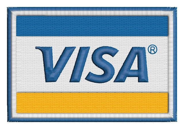 Motif de broderie Visa Logo brodé sur tissu