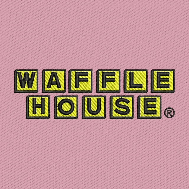 Waffle House Logo Embroidery Design