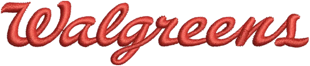 Ricamo Logo Walgreens su tessuto