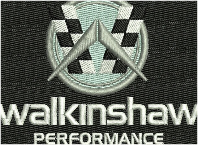Diseño de bordado Walkinshaw Performance logotipo 2 sobre tela