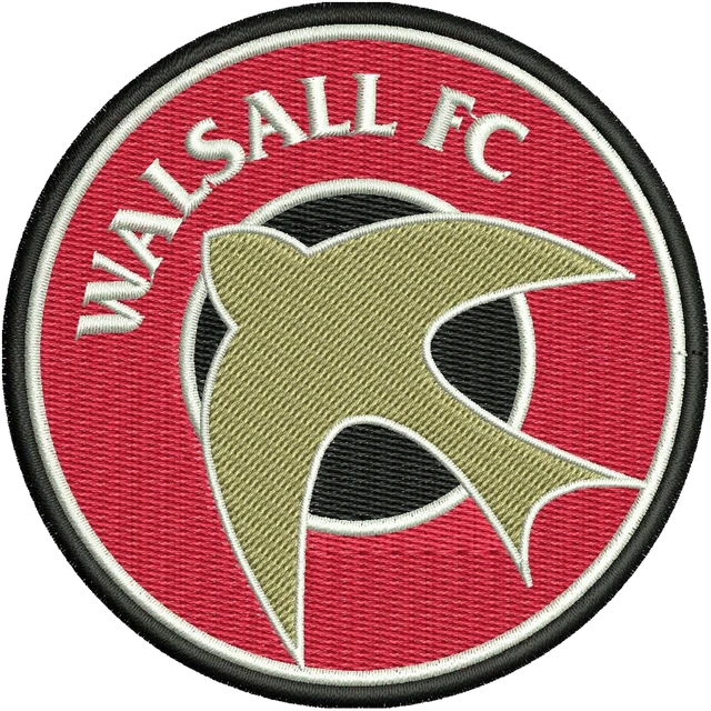 Stickdatei Walsall Football Club Logo Stickdatei auf Stoff gestickt