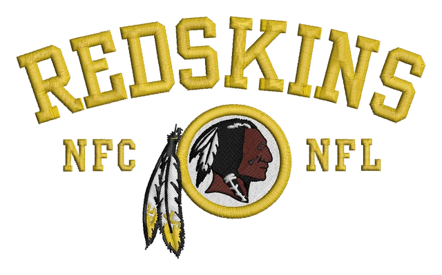 Motif de broderie Washington Redskins Logo brodé sur tissu