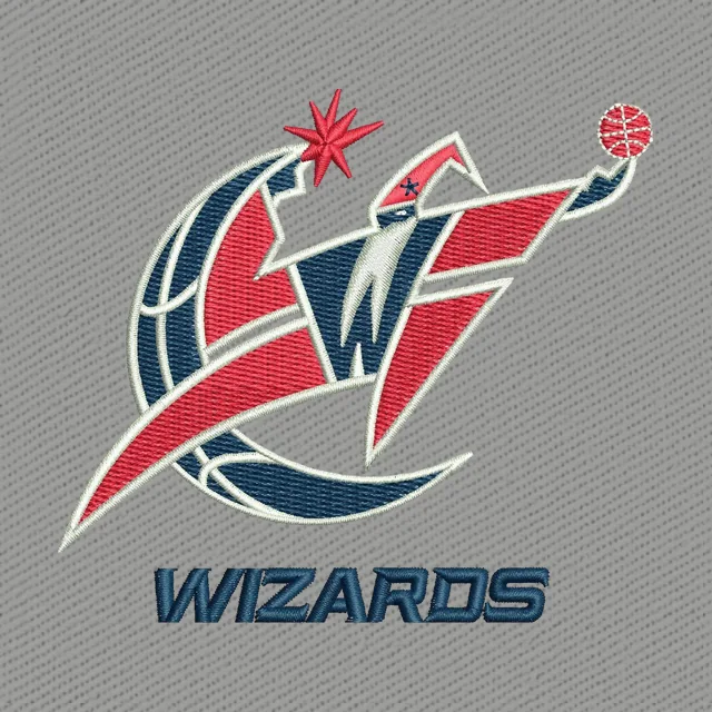 Washington Wizards W-und-Ball Logo Stickdatei