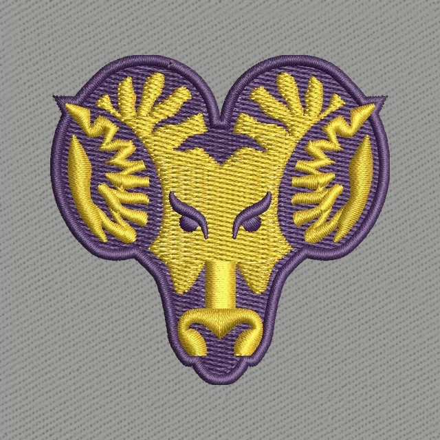West Chester Golden Rams Football Team Logo 2 Stickdatei
