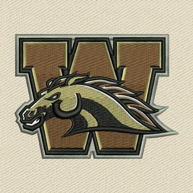 Western Michigan Broncos Football Team Logo Stickdatei