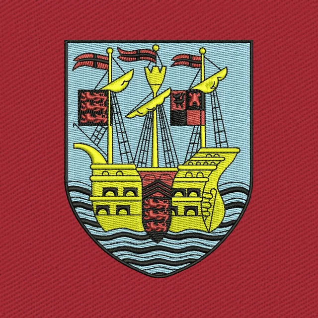 Weymouth FC Wappen Dreimastschiff Stickdatei