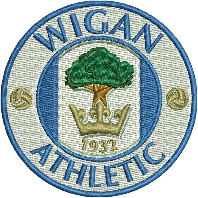 Ricamo Logo Wigan Athletic Football Club su tessuto