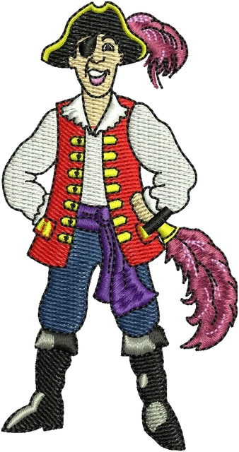Ricamo Captain Feathersword di Wiggles su tessuto