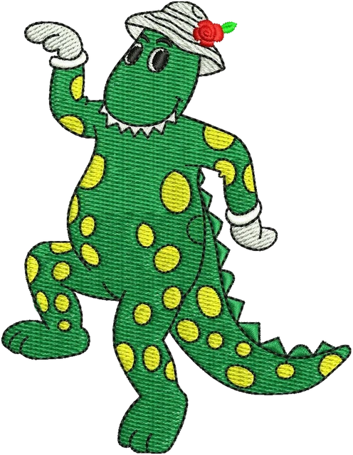 Ricamo Dorothy the Dinosaur di Wiggles su tessuto