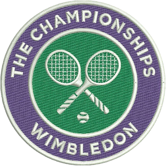Stickdatei Wimbledon Championships Tennis Tournament Logo Stickdatei auf Stoff gestickt