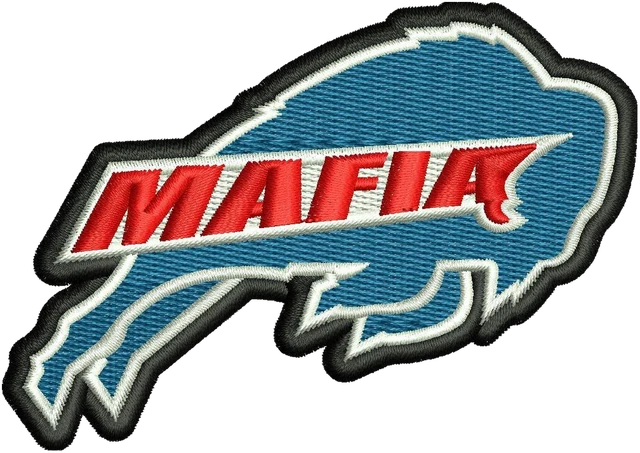 Diseño de bordado Eslogan de Wincraft Buffalo Bills Mafia sobre tela