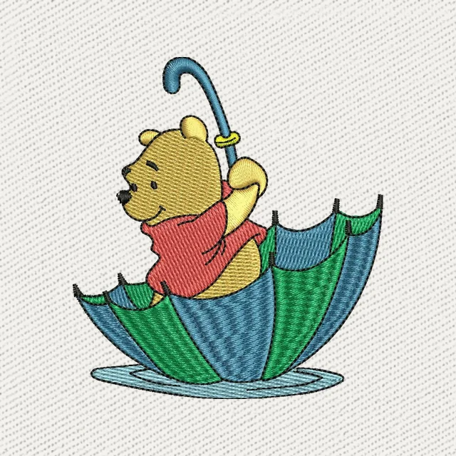 Winnie the Pooh con ombrello