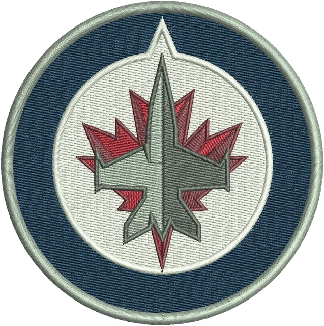 Ricamo Logo Winnipeg Jets su tessuto
